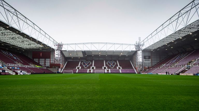 EDINBURGH, SCOTLAND - OCTOBER 22: A general view before a cinch Premiership match between Hearts and Celtic at Tynecastle, on October 22, 2022, in Edinburgh, Scotland. (Photo by Mark Scates / SNS Group)