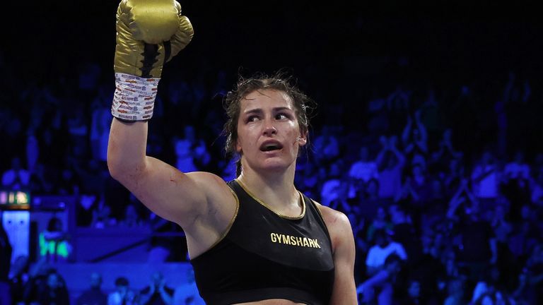 London, UK: Katie Taylor v Karen Elizabeth Carabajal, WBC, WBA, IBF, WBO and Ring Magazine..Lightweight Titles.29 October 2022.Picture By Mark Robinson Matchroom Boxing.