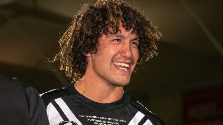 Kevin Proctor happy in victory ..New Zealand Kiwis v Great Britain Lions. Oceania Cup International Rugby League, Orangetheory Stadium, Christchurch, New Zealand, 9th November 2019  .. Copyright photo Steve McArthur  / www.photosport.nz