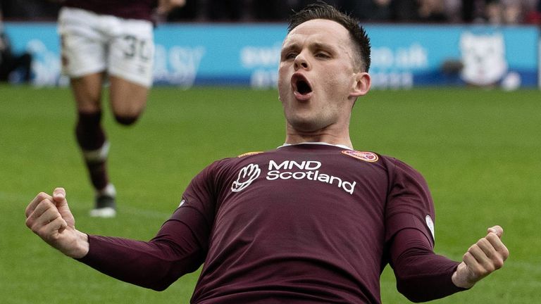 Lawrence Shankland completes his hat-trick to bring Hearts level with Celtic