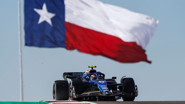 Sargeant drove in Practice One for Williams in Austin on Friday