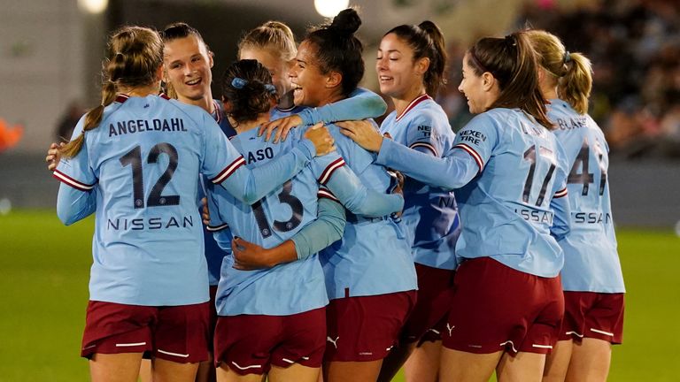 Manchester City Women swapped their white shorts for burgundy ones for the first time in Wednesday&#39;s Conti Cup win over Blackburn