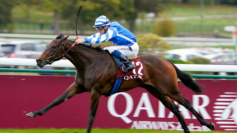 Blue Rose Cen gives trainer Christopher Head his first Group One title with victory in the Qatar Prix Marcel
Boussac at ParisLongchamp.