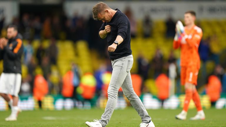 Jesse Marsch reacts after his side were beaten