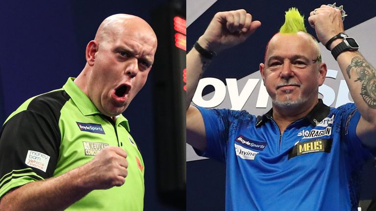 Michael van Gerwen and Peter Wright will meet in Newcastle on March 23
