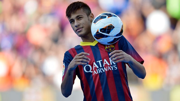 Neymar moved from Santos to Barcelona in 2013
