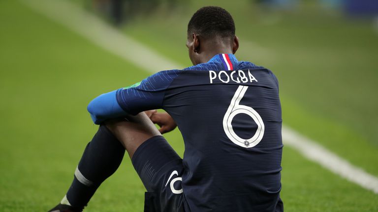 Paul Pogba played 91 games for his country, including six of their seven matches at the 2018 World Cup