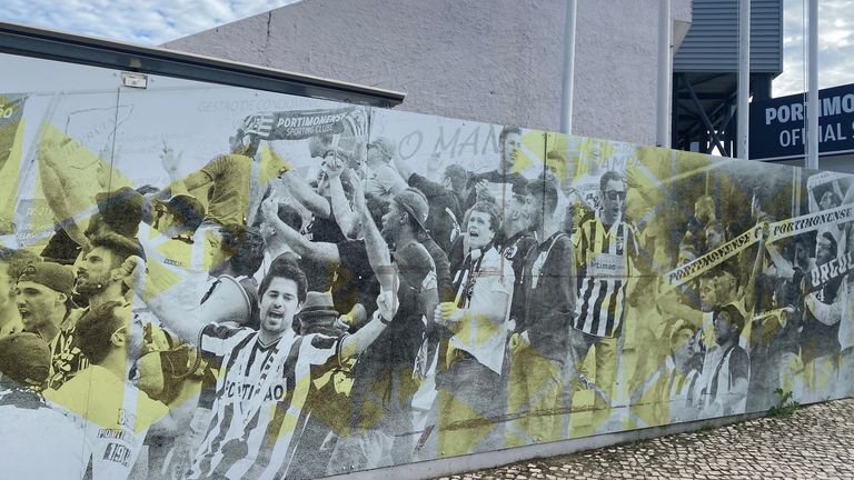Outside Portimonense&#39;s stadium in Portimao