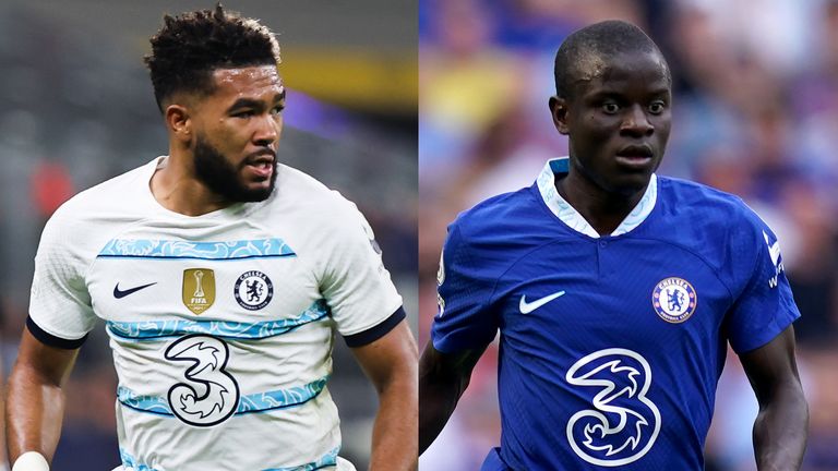 Chelsea's Reece James and N'Golo Kante