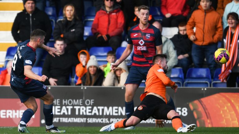 Ross Callachan fired Ross County ahead against Dundee United