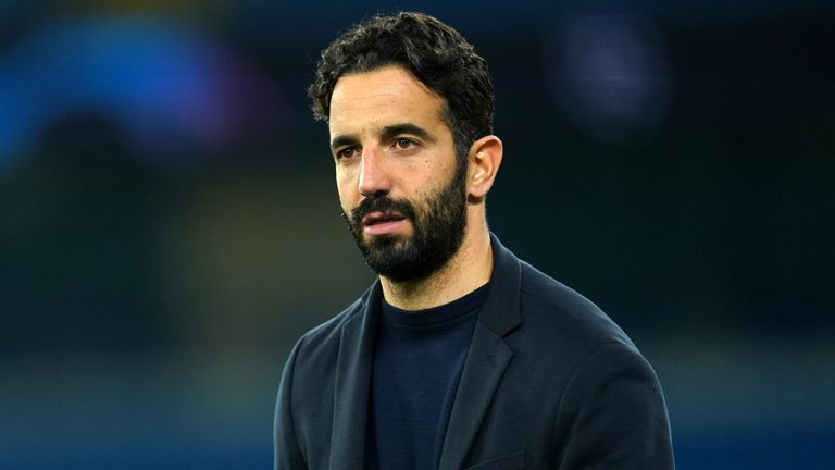 El entrenador del Sporting de Lisboa, Ruben Amorim, después de los octavos de final de la UEFA Champions League en el Etihad Stadium de Manchester.  Imagen fecha: Miércoles, 9 de marzo de 2022.