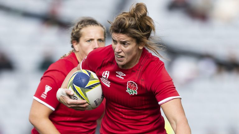 Sarah Hunter says it&#39;s &#39;unbelievable&#39; to be spoken about in the same terms as former prop Rocky Clark. Hunter will join Clark on 137 caps this weekend against France but insists the focus is on the team rather than personal records.