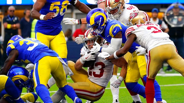 Watch all of the highlights from the matchup between the San Francisco 49ers and the Los Angeles Rams in Week Eight of the 2022 NFL season
