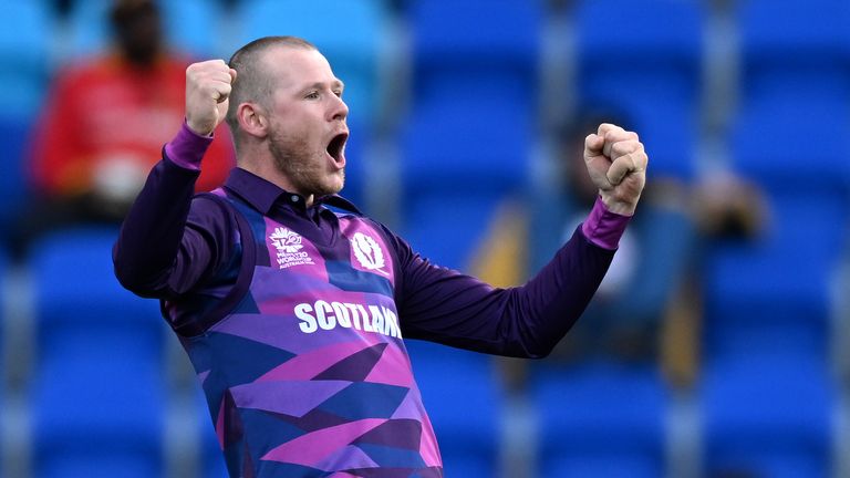 Scotland taking on West Indies in the men's T20 World Cup