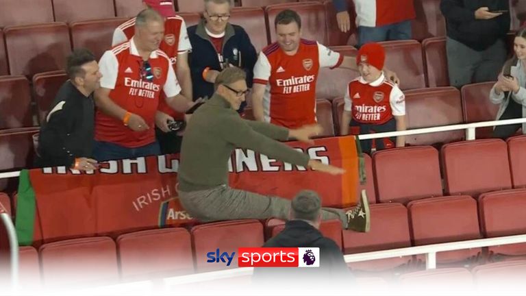Tony Adams shows off dance moves