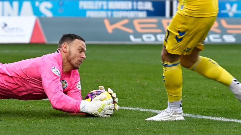 St Mirren's Trevor Carson denied Kilmarnock all three points
