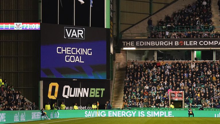 Friday's match in Edinburgh was the first utilise VAR in Scottish football