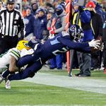 GREEN BAY, WI - NOVEMBER 17: Tennessee Titans quarterback Ryan Tannehill (17)  audibles during a game between the Green Bay Packers and the Tennessee  Titans at Lambeau Field on November 17, 2022