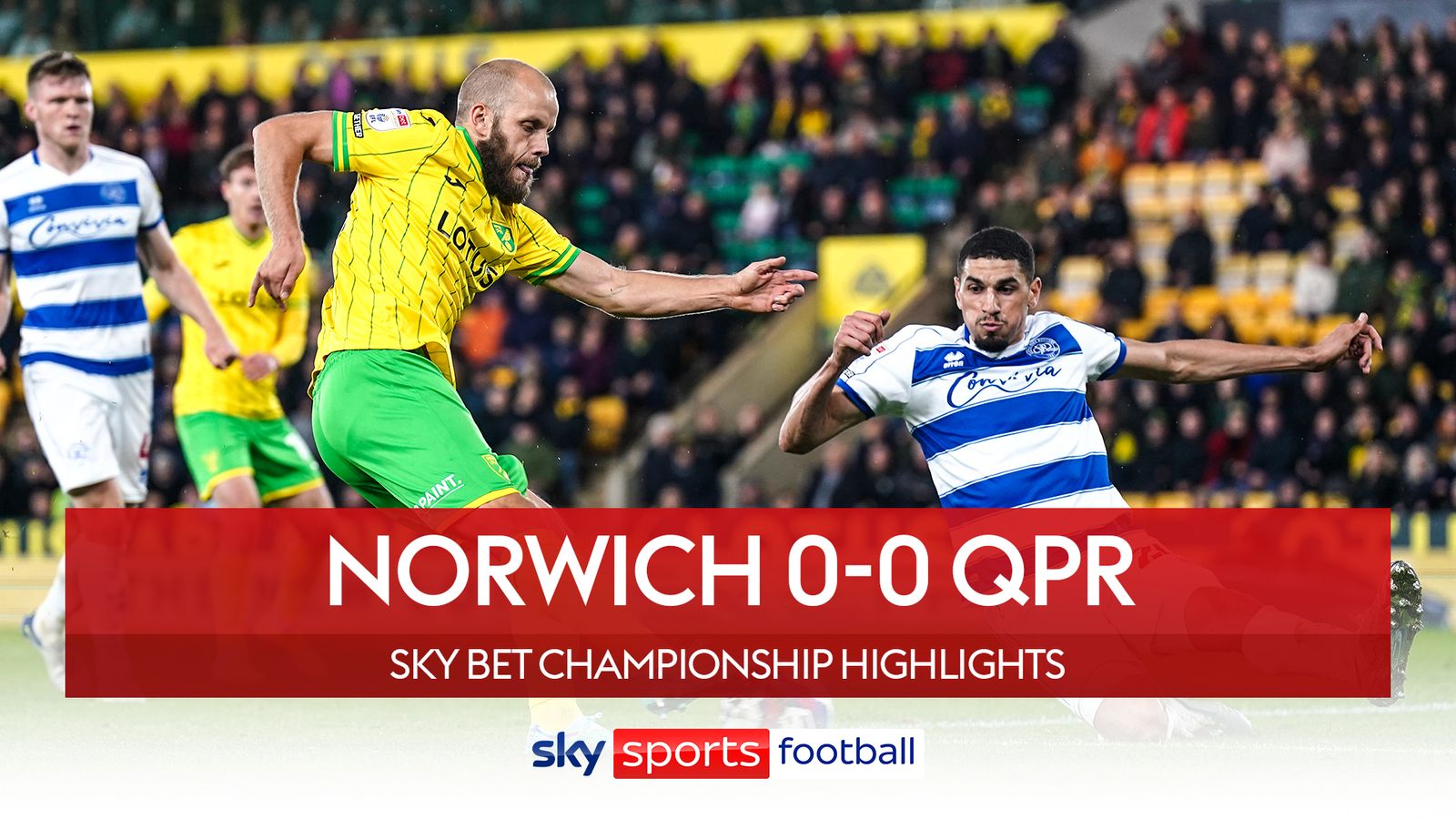 Norwich City 00 QPR Goalless at Carrow Road Football News Sky Sports