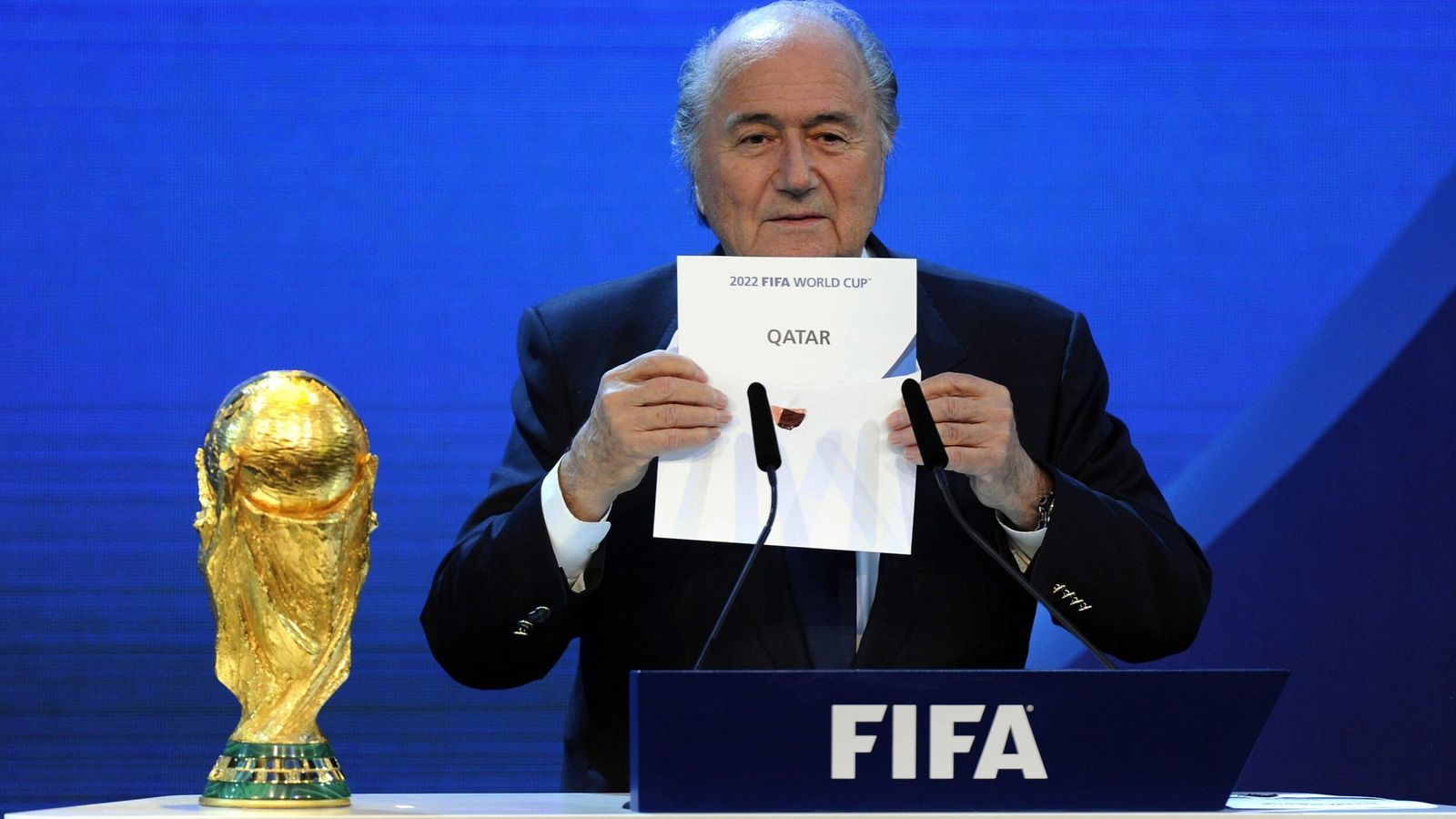Sepp Blatter: Former FIFA president admits decision to award the World Cup to Qatar was a ‘mistake’