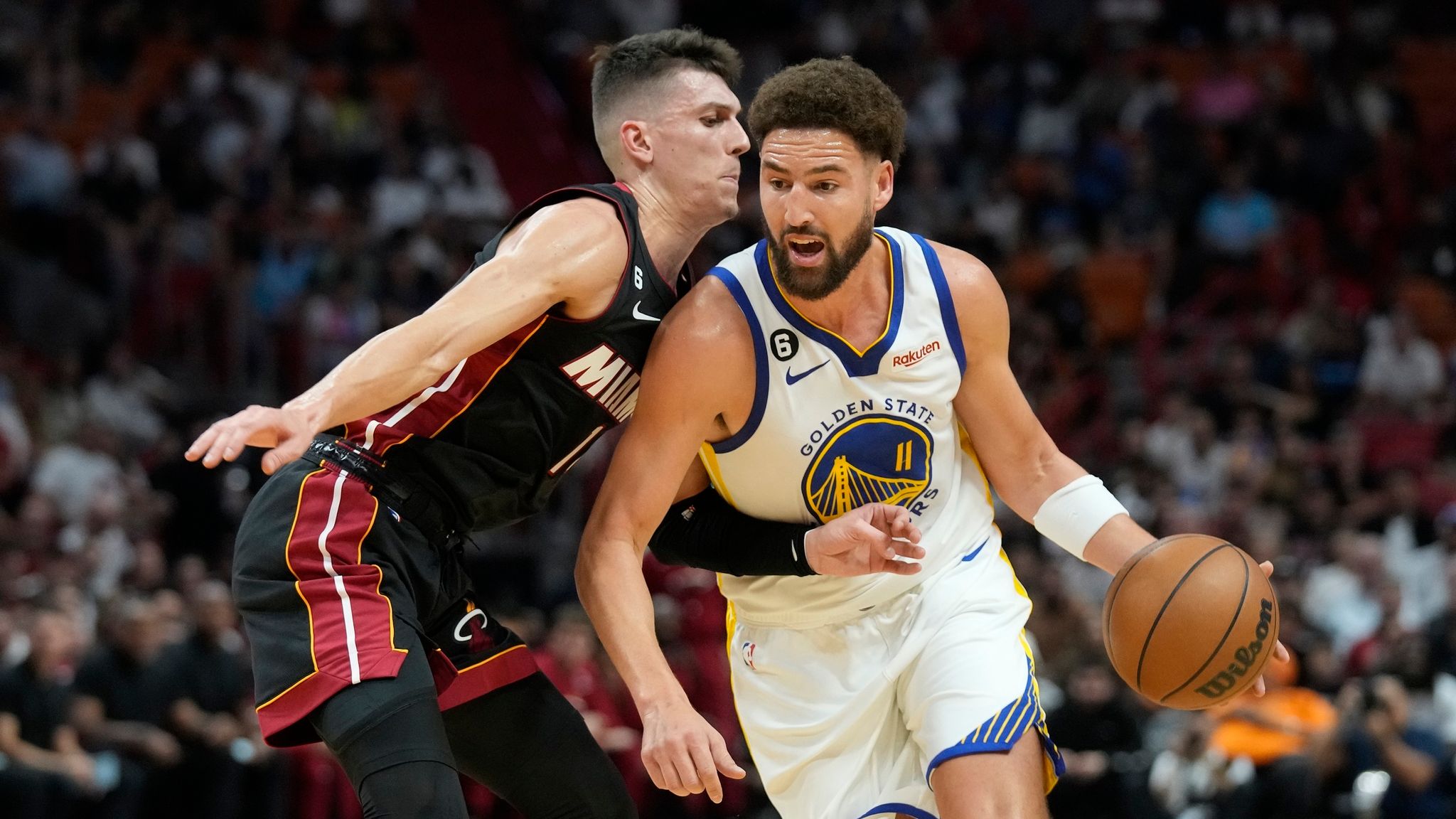 Highlights of the Golden State Warriors' visit to the Miami Heat in Week 3  of the NBA season.