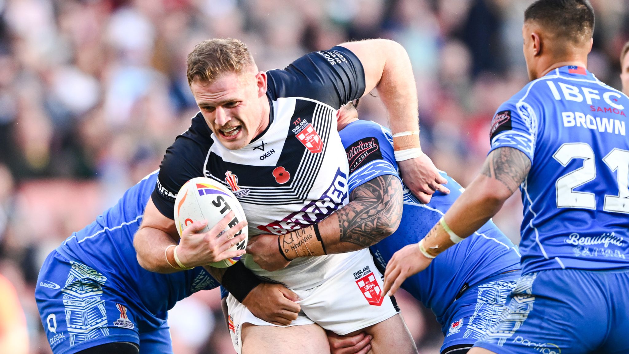 Rugby League World Cup England 26-27 Samoa semi-final at the Emirates Stadium recap Rugby League News Sky Sports