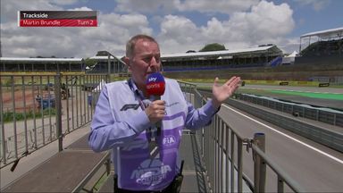Brundle trackside at turn two | Brazilian GP