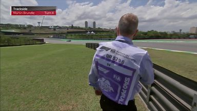 Martin Brundle trackside at turn four | Brazilian GP