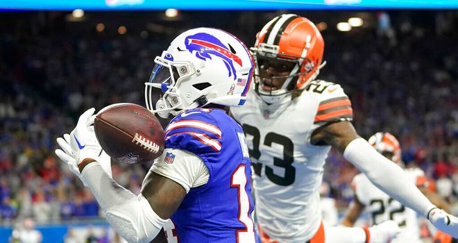 Los Angeles Rams wide receiver Tutu Atwell (15) catches the ball in front  of New Orleans Saints safety Chris Harris Jr. (19) to score a touchdown  during an NFL football game, Sunday