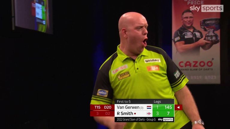 MVG clavó este impresionante 145 checkout durante su derrota contra Smith