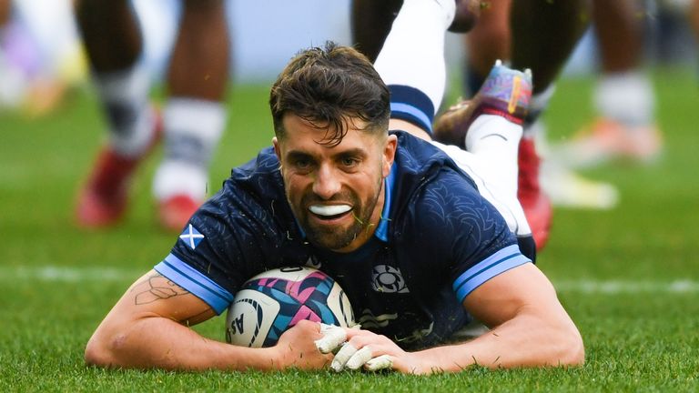 Adam Hastings was among the try scorers as Scotland came from behind to beat Fiji at Murrayfield