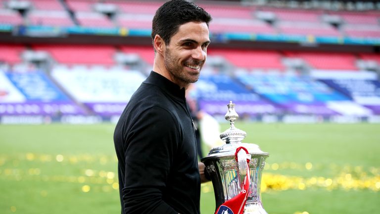 Mikel Arteta won the FA Cup in his first season as Arsenal manager 