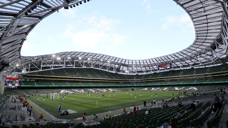 The Aviva Arena in Dublin is on the shortlist of 14 stadiums to host Euro 2028 matches