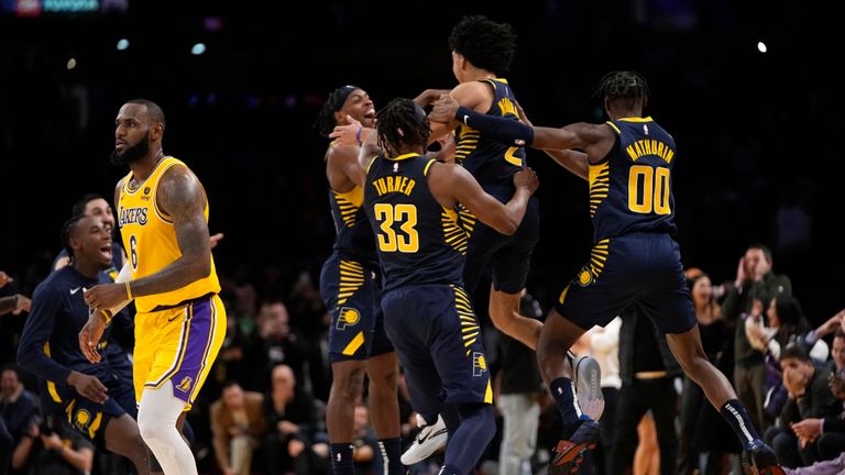 Andrew Nembhard&#39;s buzzer-beating three secured a thrilling win for the Indiana Pacers against the Los Angeles Lakers.