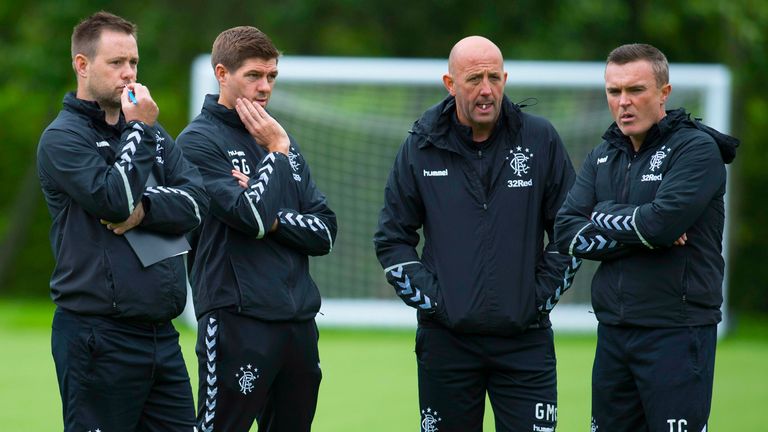 Beale (right) was first-team coach at Rangers for three and a half years.