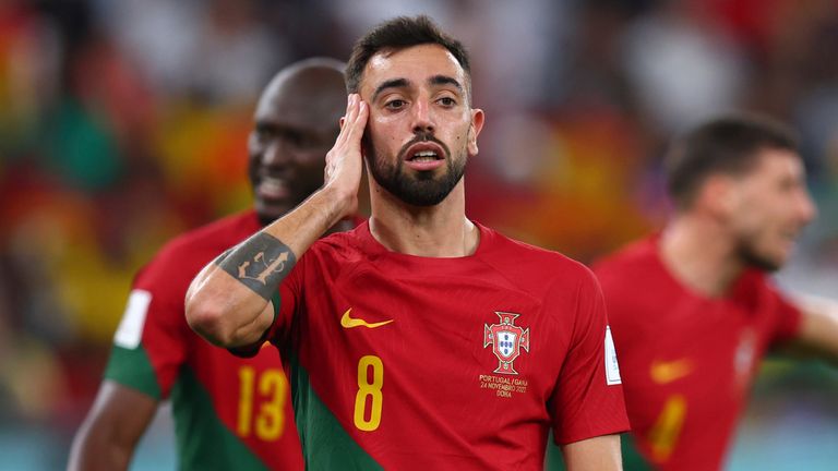 Bruno Fernandes was the player of the match for Portugal