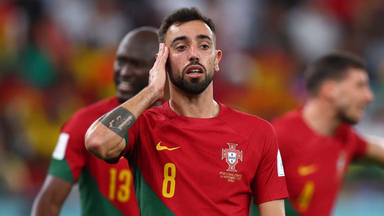 Bruno Fernandes foi o jogador do jogo para Portugal