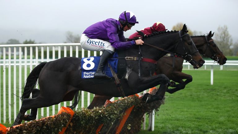 Burrows Park (nearside) in action over hurdles