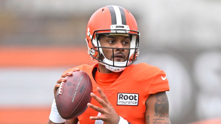 The Sky Sports NFL team discusses the return of Cleveland Browns quarterback Deshaun Watson following his 11-game suspension for sexual misconduct.  Watson has denied any wrongdoing