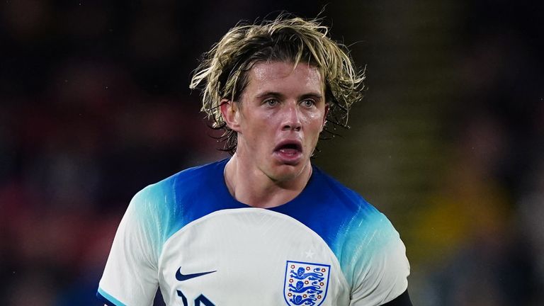 File photo dated 27-09-2022 of England&#39;s Conor Gallagher. England have named their squad for the 2022 World Cup. With 11 days to go until the Three Lions kick-off their Group B campaign against Iran, the former defender has confirmed the 26-man group that will be travelling to the Gulf next week. Issue date: Thursday November 10, 2022.