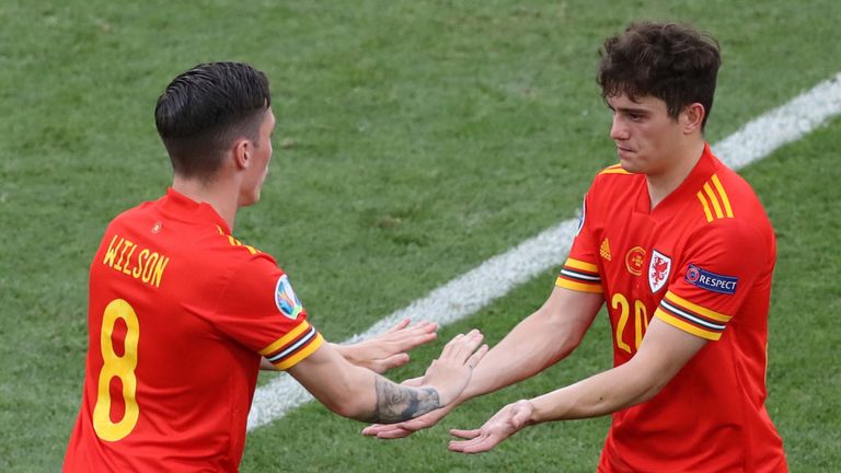 Dan James and Harry Wilson representing Wales