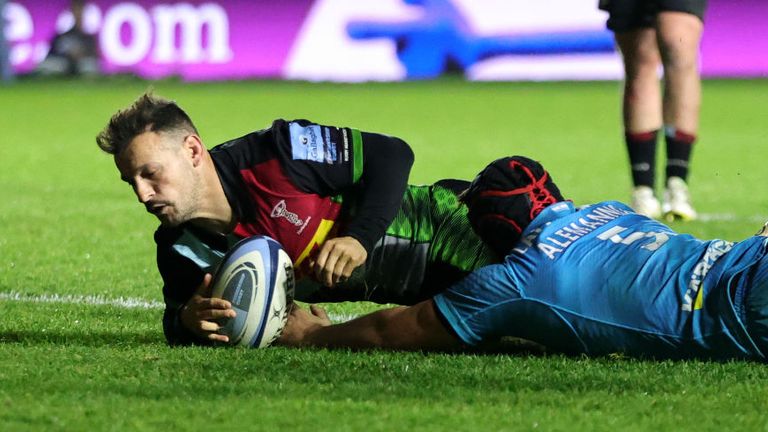 Playmaker Care crossed the whitewash twice as Harlequins got their victory. 