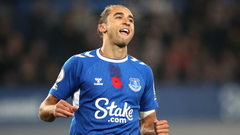 Dominic Calvert-Lewin rues a missed chance against Leicester