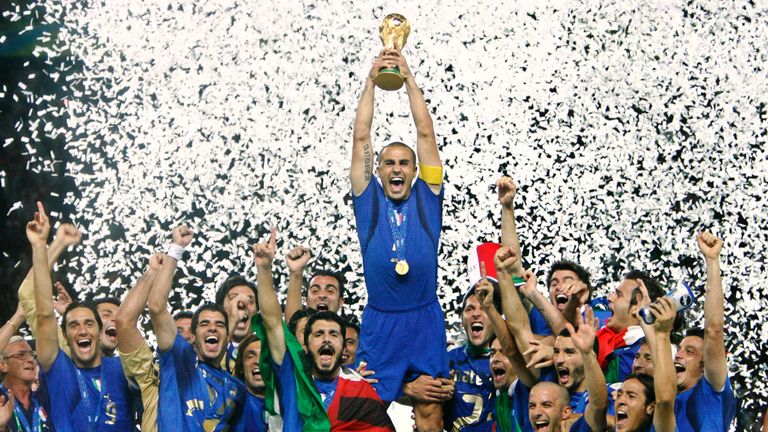 Italy celebrate their victory in 2006
