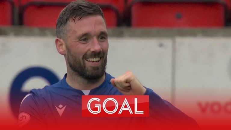 Nicky Clark scores with a clever finish for St Johnstone against Rangers to extend their lead in the Scottish Premiership.
