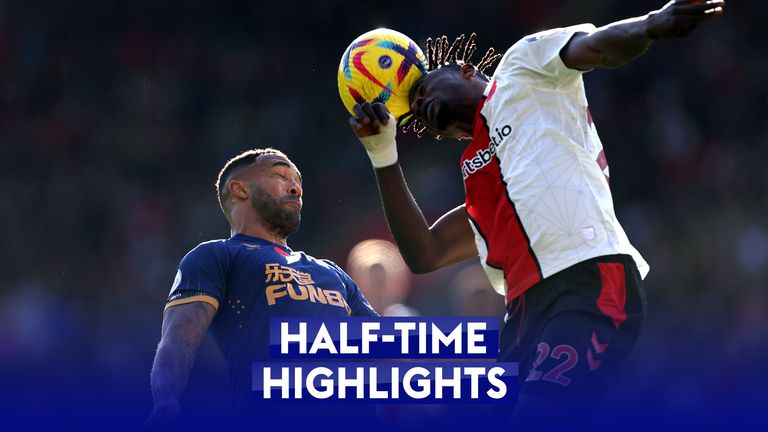 First-half highlights of Southampton against Newcastle in the Premier League.