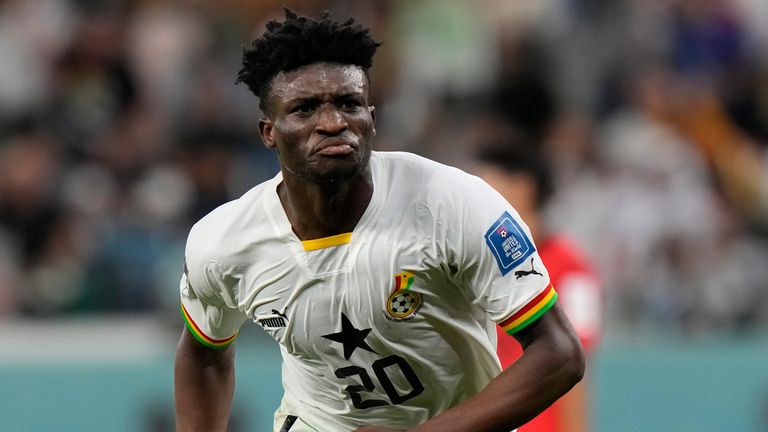 Mohammed Kudus wheels away after restoring Ghana's lead against South Korea