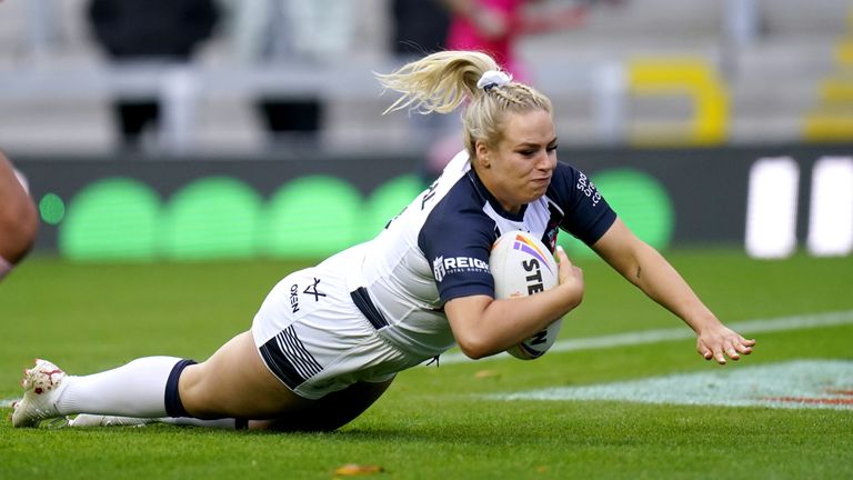 Grace Field was a force in the forwards as England asserted their dominance