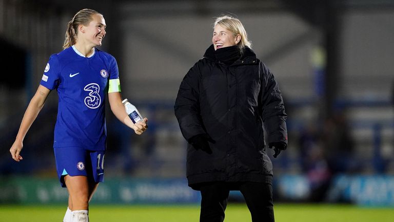 Emma Hayes was full of joy about Chelsea's maturity after full-time