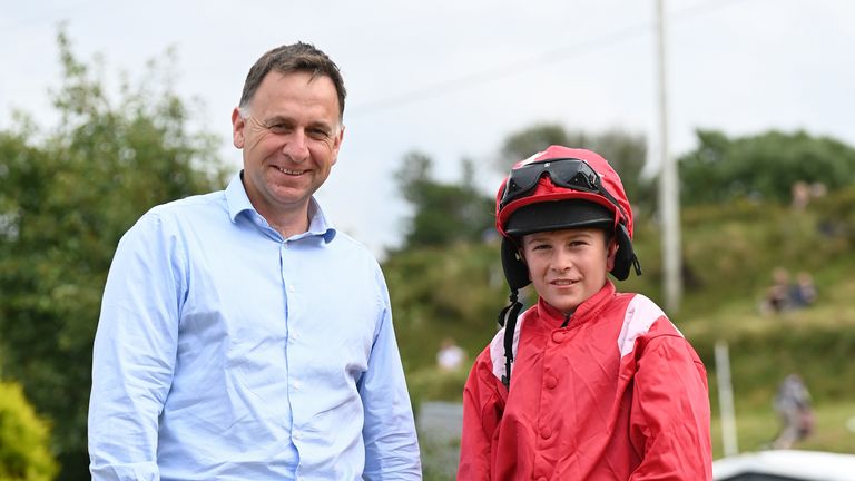 Trainer Henry de Bromhead pictured with his son Jack